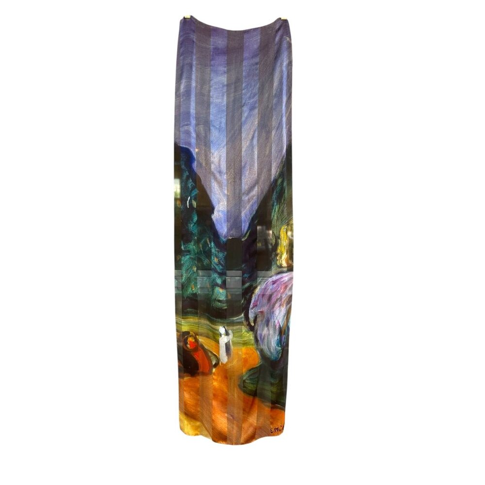 Brochier Soieries Art To Wear Silk Scarf Edvard Munch "The Scream" Scarf
